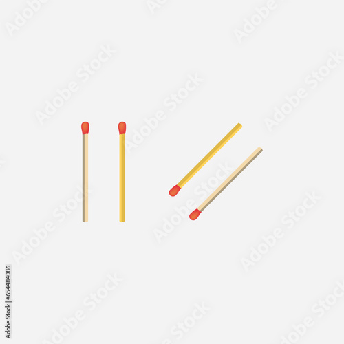 Vector Match sticks on a white background.