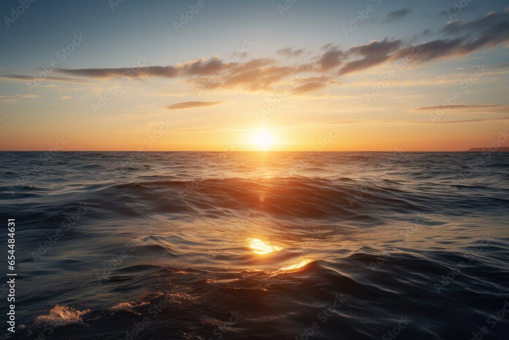 beautiful stunning sunset over the ocean
