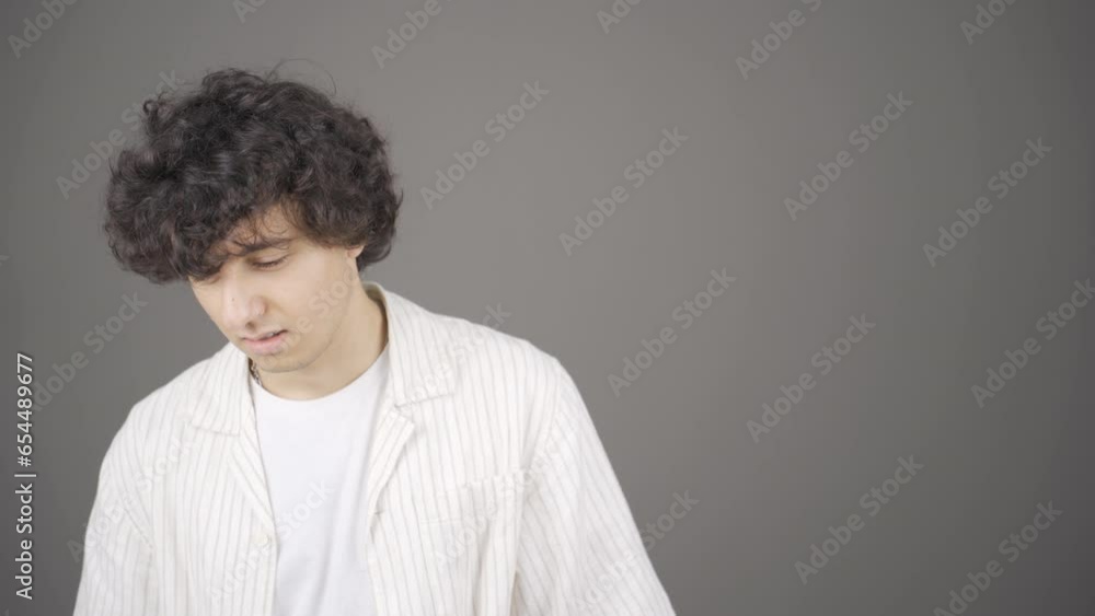 Depressed young man thoughtful. Depressed young man thoughtful.