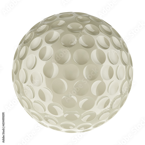Golf ball, 3D rendering isolated on transparent background