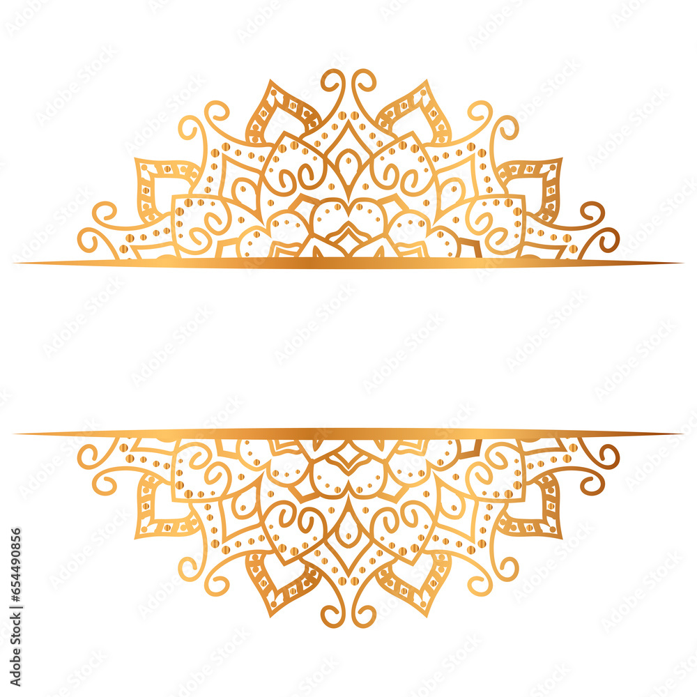 Fototapeta premium Ornamental luxury mandala pattern background with royal golden arabesque pattern Arabic Islamic east style. Traditional Turkish, Indian motifs. Great for fabric and textile, wallpaper, packaging etc