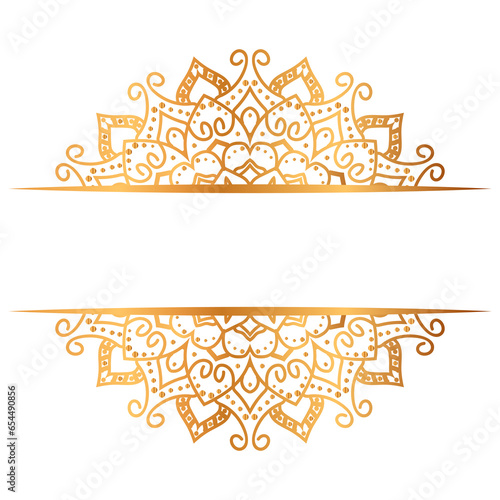 Fotografie, Obraz Ornamental luxury mandala pattern background with royal golden arabesque pattern Arabic Islamic east style