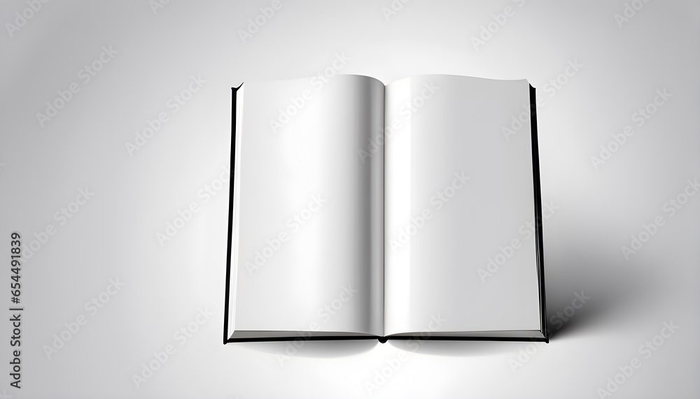 Blank book template with on white background Blank book template with on white background