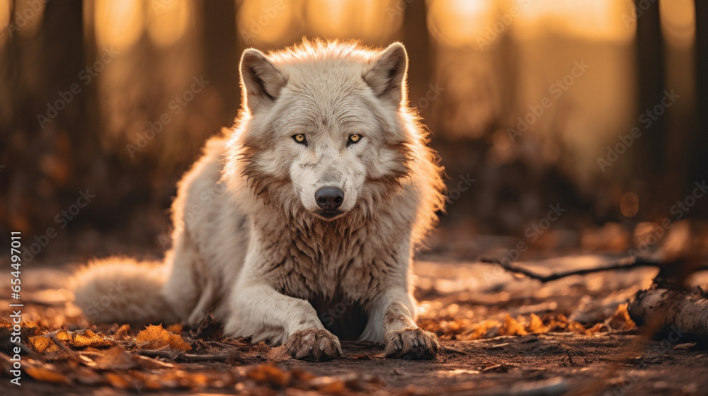 Obraz premium Gray Wolf in the Wildlife