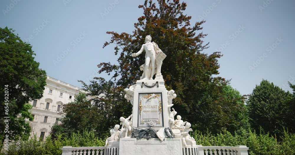 Mozart Monument in the Burggarten Park, Innere Stadt district, Vienna, Austria Mozart Monument in the Burggarten Park, Innere Stadt district, Vienna, Austria