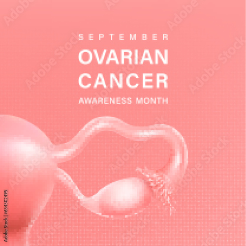 Ovarian Cancer awareness month vector illustration
