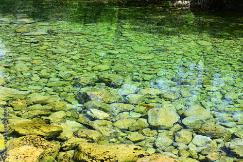 Blue Eye  the source of the Cetina River  Croatia  water  Dalmatia  National Park  Krka 