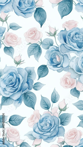 Bouquet of Dreams, Baby Blue and Baby Pink Roses