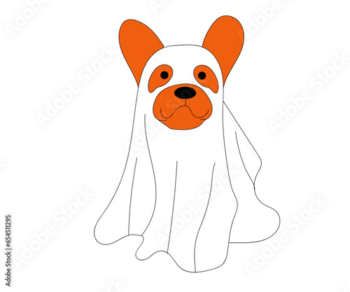 cute dog with Halloween 