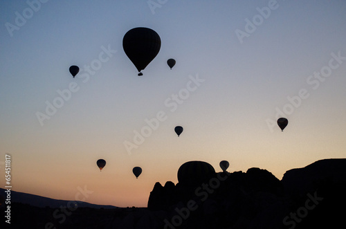 hot air balloon in goreme nevsehir Turkey