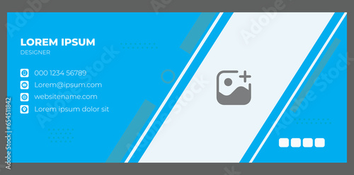 Modern corporate email signature template, business email signature vector template. modern horizontal e-mail layout for personal or corporate branding. creative electronic mail