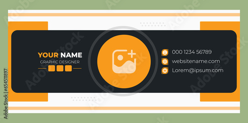 Colorful Email Signatures Template Vector Design. Professional Email Signature Template Modern and Minimal Layout.