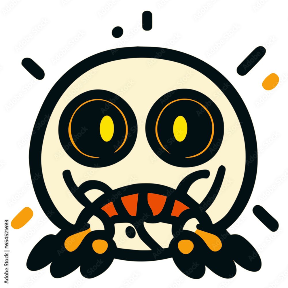 Naklejka premium Halloween Monster Face