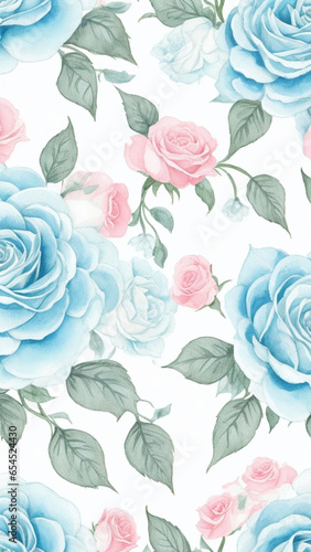 Background Bliss Baby Blue and Baby Pink Roses