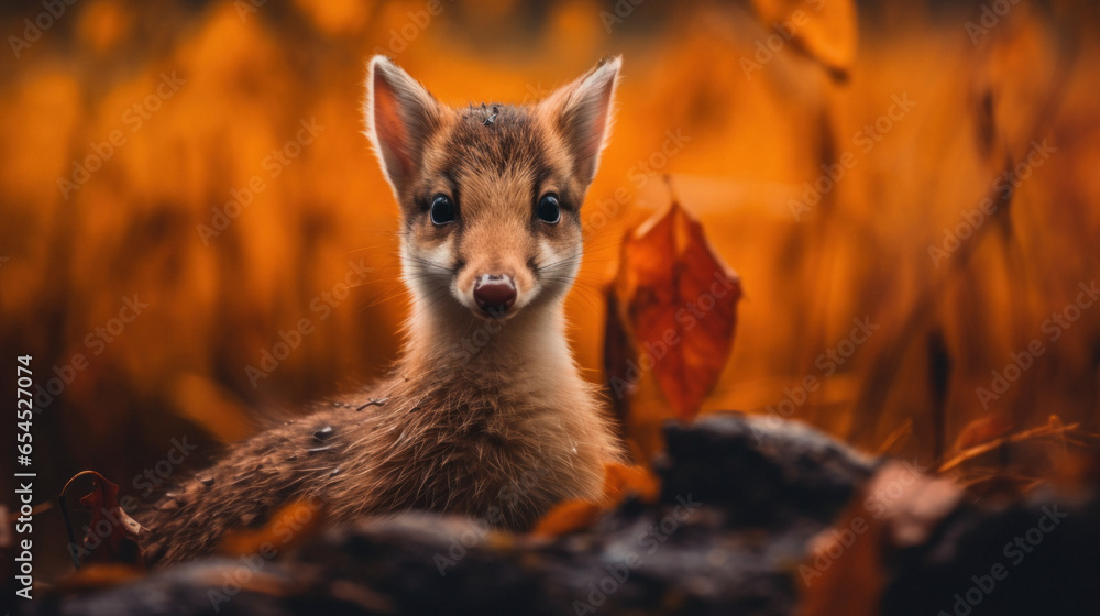 small fantasy animal in forest close up small fantasy animal in forest close up