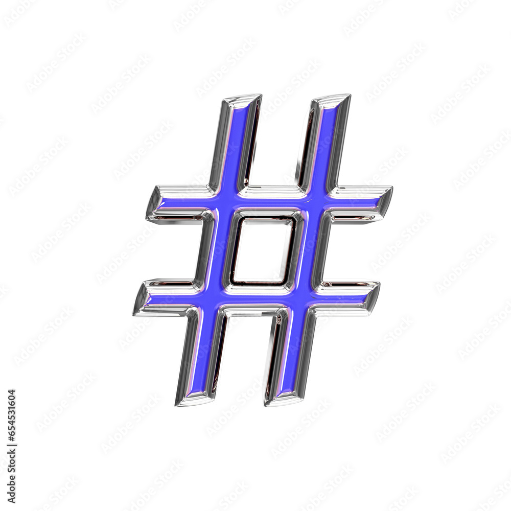 Fototapeta premium Blue symbol in a silver frame