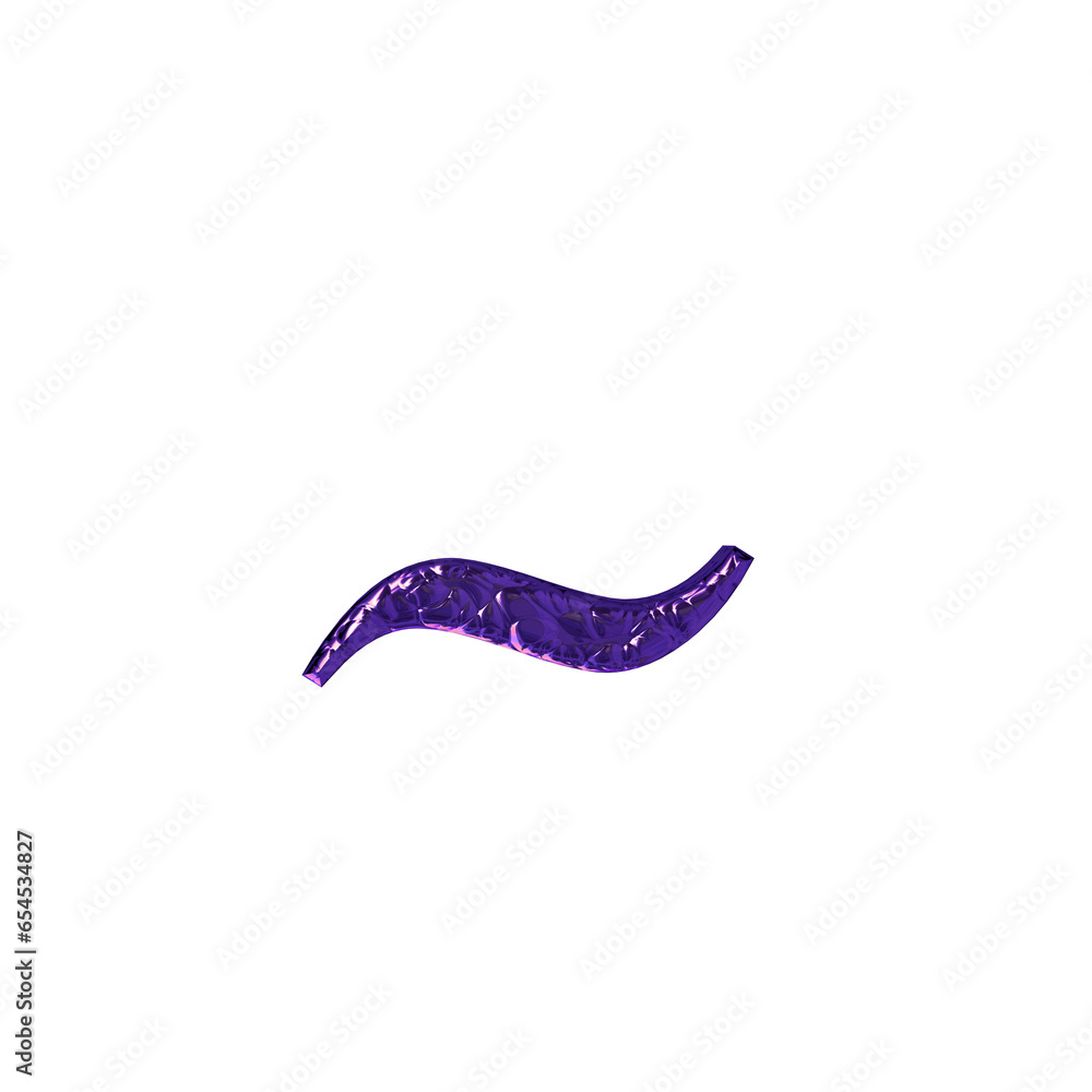 Fluted dark purple symbol. front view Fluted dark purple symbol. front view