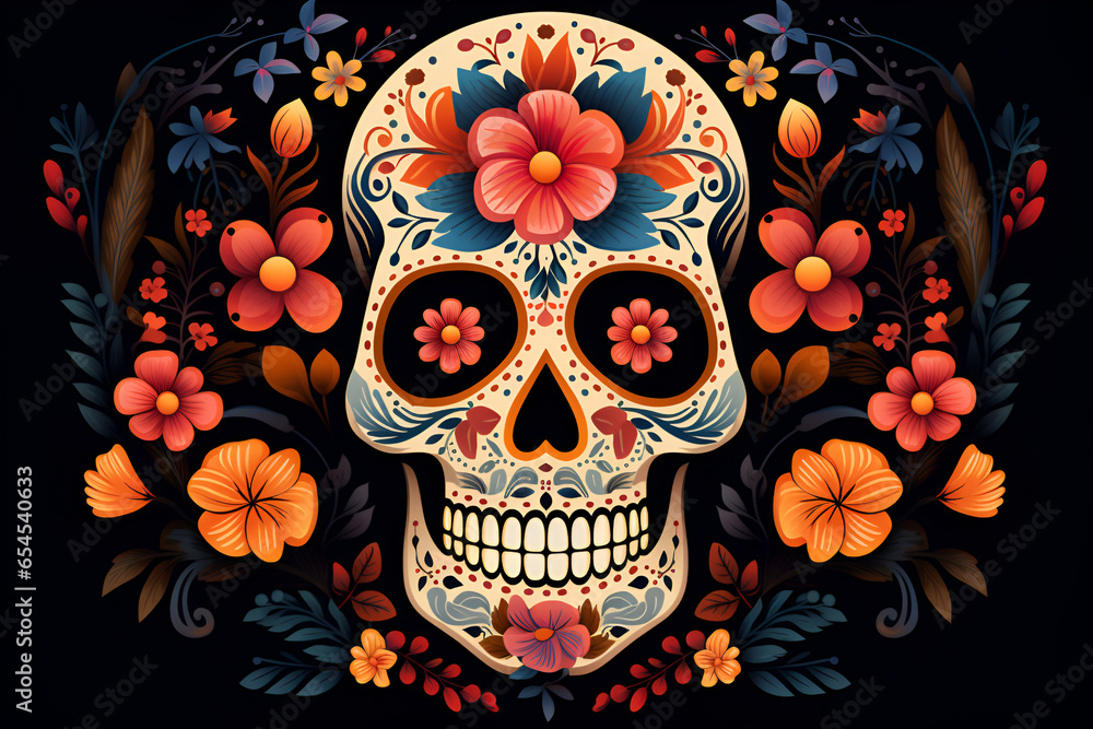 Day of the Dead Mariachi Skeleton for poster, flyer and invitation. Day of the Dead Mariachi Skeleton for poster, flyer and invitation.