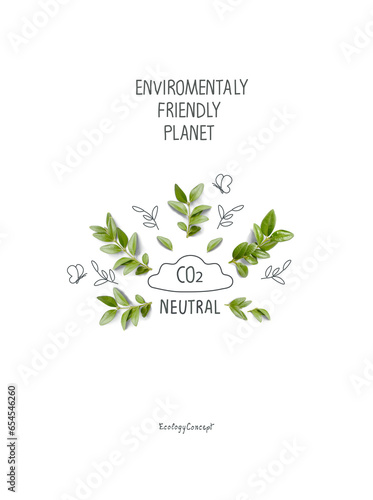Environmentally friendly planet concept. Hand drawn cartoon sketch of cloud CO2. Green energy concept. Think Green. Transparent png.