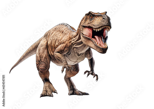 A roaring dinosaur with its mouth wide open © LUPACO PNG