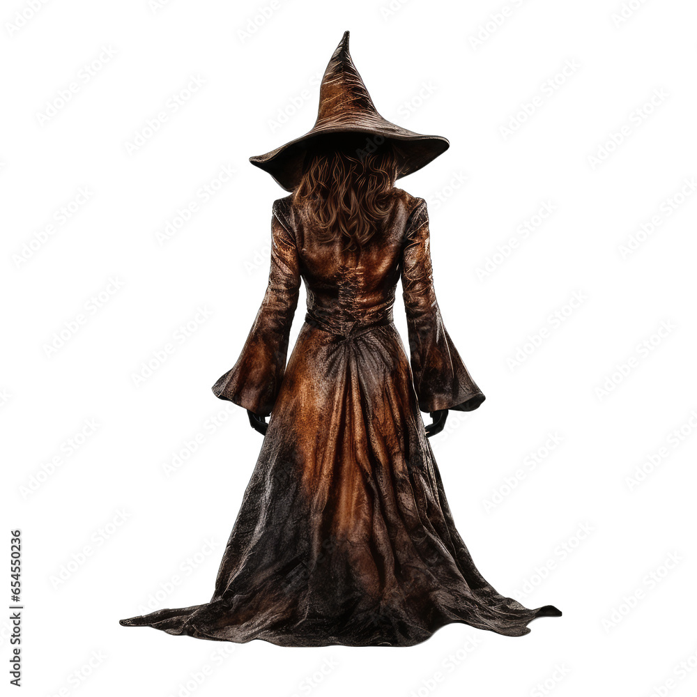 A statue of a woman dressed as a witch A statue of a woman dressed as a witch
