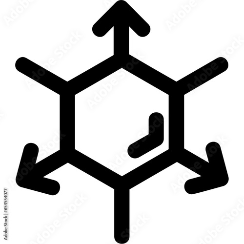 3d coordinate axis Icon