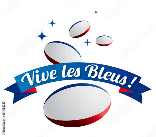 VIVE LES BLEUS, ballons de rugby