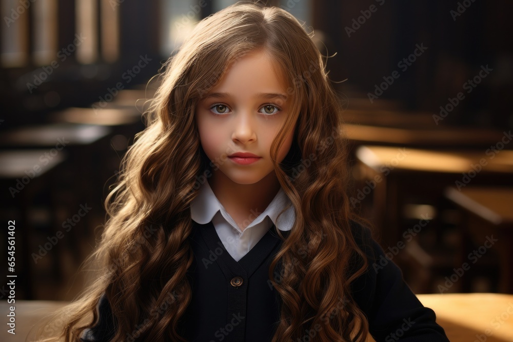 Fototapeta premium Cute little girl portrait shot