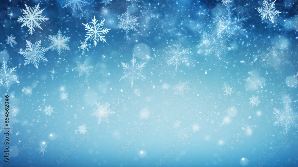 Naklejka premium Blue and Azure Winter Wonderland Background