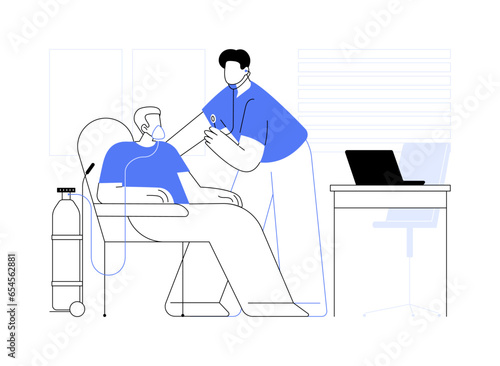 COPD treatment abstract concept vector illustration.