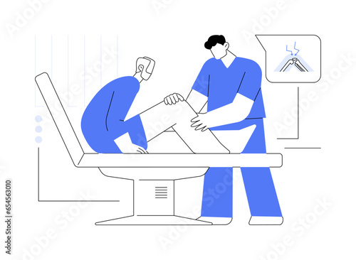 Arthritis symptoms abstract concept vector illustration.