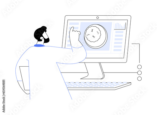 IVF embrio culture abstract concept vector illustration.
