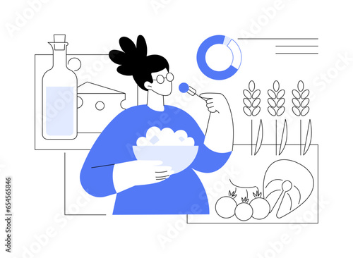 Pregnancy nutrition abstract concept vector illustration.