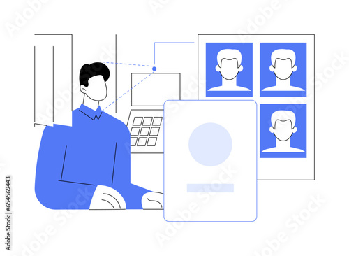 Make photo for documents abstract concept vector illustration.