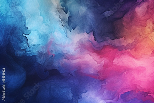 Abstract colorful watercolor dark background. For banner and poster. Rainbow watercolor backdrop with soft blur effect. Dark rainbow colors. Watercolor abstract wallpaper.