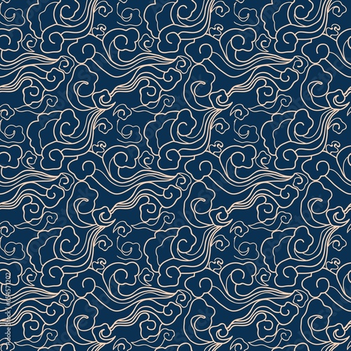 Japanese pattern oriental abstract background artwork