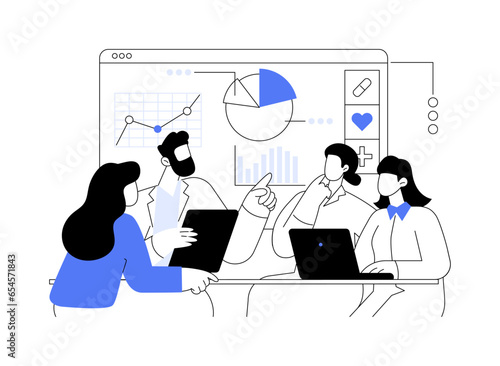 Healthcare big data abstract concept vector illustration.