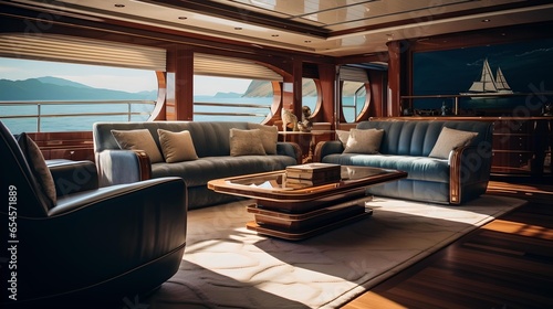 Luxury Yacht's Stylish Interior