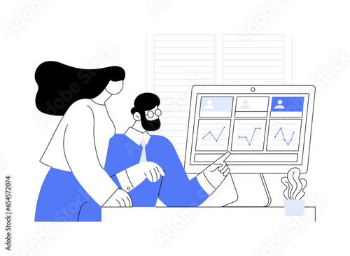 Data collection software abstract concept vector illustration.