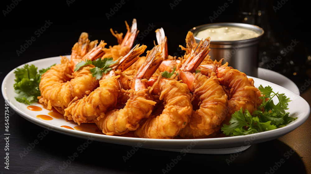 &amp;quot;Knuspriger Genuss: Frittierte Garnelen im verlockenden Teigmantel ...