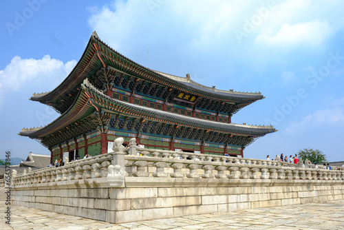 view in gyeoungbokgung palace in south korea