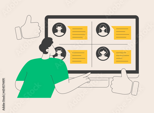 Clients abstract concept vector illustration.