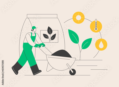Soil fertility abstract concept vector illustration.