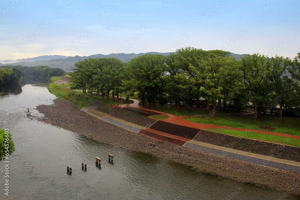 custom made wallpaper toronto digital矢部川と船小屋クスノキ林