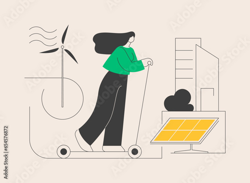 Ecological greenway abstract concept vector illustration.