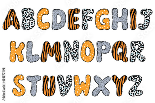 Handcrafted Zoo letters color creative art typographic design