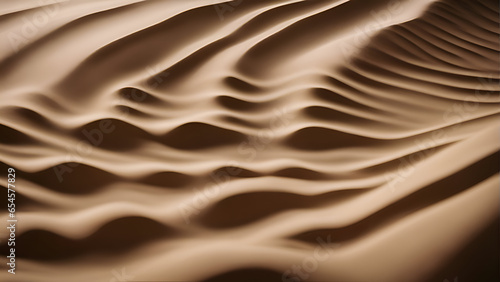 abstract brown background with smooth lines and waves. 3d render