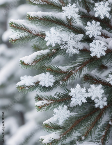 snow covered pine tree © PSSA