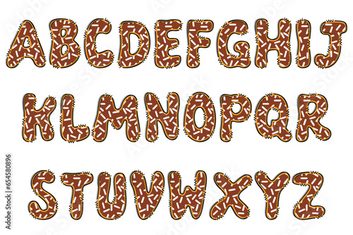 Handcrafted Donut letters color creative art typographic design