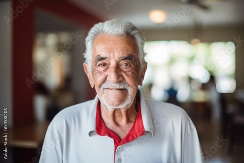 Portrait of a senior man posing in his home